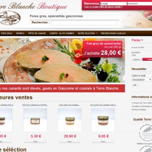 Boutique en ligne Terre Blanche foie gras, spécialités gasconnes