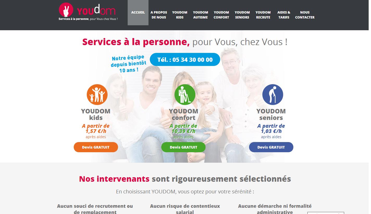 Site Internet Youdom, Services à la personne