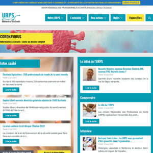 Site Internet URPS médecin d'Occitanie